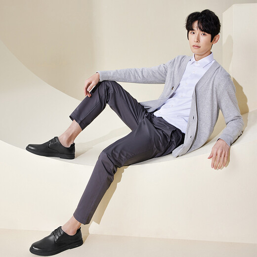 
Red Dragonfly Leather Shoes Men's New Business Leather Shoes Men's British Style Casual Men's Leather Shoes Commuter Low Top Men's Shoes WTA12127 Black (WTA12127) 40