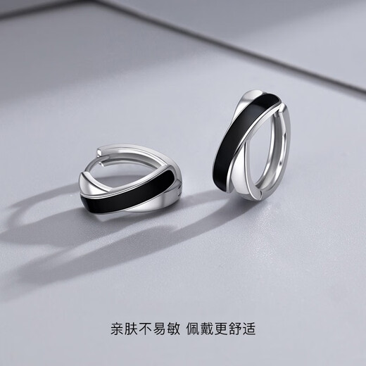 BJYL Men's Earrings Men's Trendy Light Luxury Ins Earrings Men's Niche Design Simple Earrings for Boyfriend's Birthday Gift Single