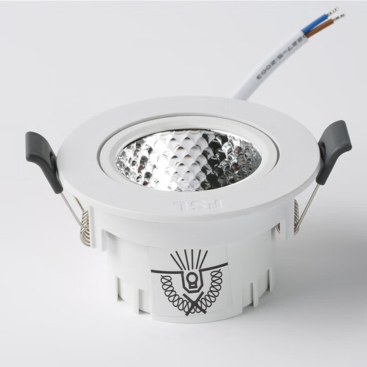 Foshan Lighting (FSL) LED anti-glare ceiling spotlight COB lamp bead angle adjustable background wall exhibition hall lighting 3W white light