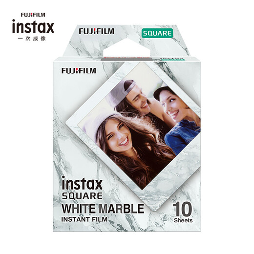 INSTAX Fuji instax polaroid square photo paper white marble single package 10 sheets