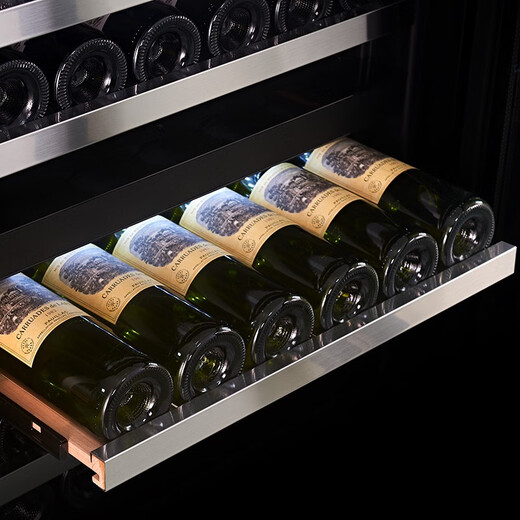 PULADI Seamless Embedded Red Wine Cabinet Constant Temperature Wine Cabinet Embedded Hidden Compressor Wine Tea Refrigerator Touch Open Door Touch Open Door BM-125T Single Temperature Ice Bar 120L