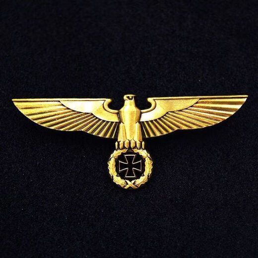 Replica of Prussian eagle emblem, German cap badge, German eagle medal, German power eagle medal brooch, harmonious power eagle, silver