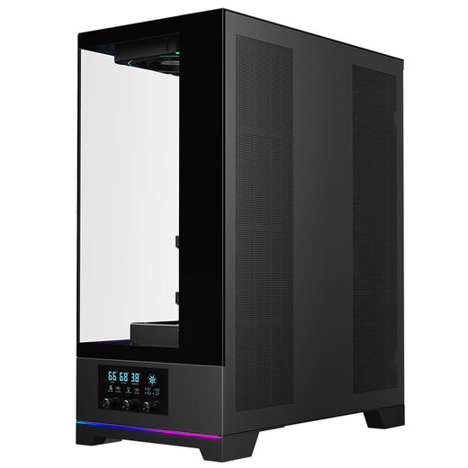 AOC Aidong ACG880B Black Eatx Gaming Computer Desktop Host Case 270 SEA View Room Schnellentfernung/9 Slot Dual Graphics Card/Support 480 Wasserkühlung/digitale Funktionsbildschirm Display