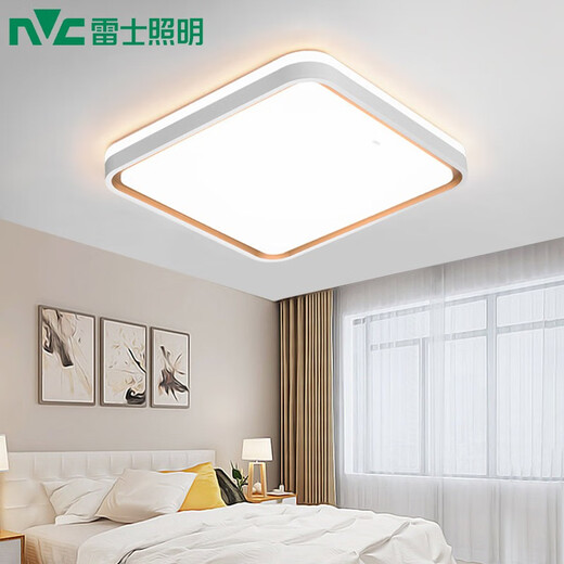 NVC Lighting (NVC) LED Ceiling Lamp Bedroom Lamp Modern Simple Ultra-Thin Smart Living Room Lamp Lighting 2025 Model S National Subsidy 24W Three-tone Lighting-Lemon Dream/Round Type
