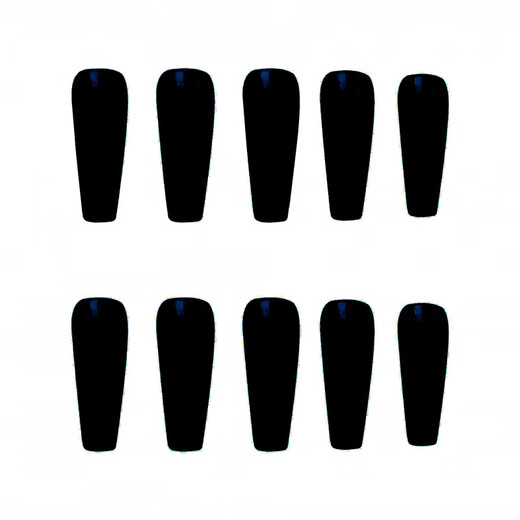 奈妮娜 NAIL NINA【条装】长芭蕾欧美亮面指甲贴片假指甲成品24片穿戴美甲工具甲片 TZ长芭蕾-692黑
