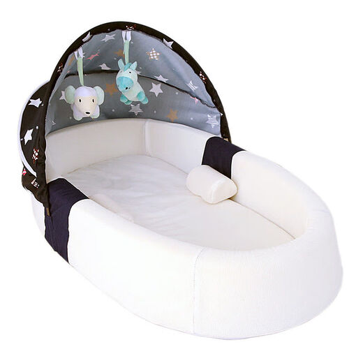 Portable bed-in-bed baby foldable newborn sleeping bed mobile bionic uterus bed anti-pressure bed-in-bed naked bed blue