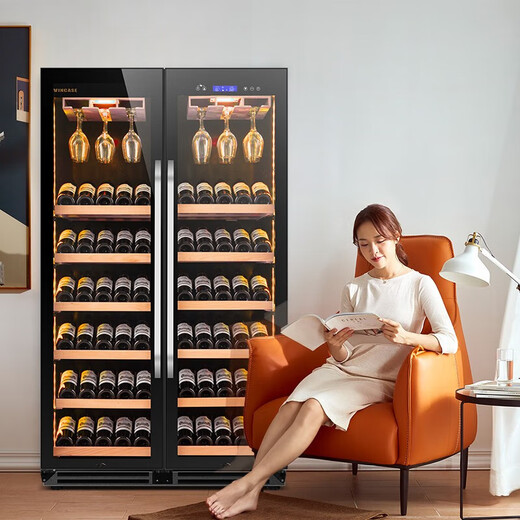 BAIKAILUN thin red wine cabinet constant temperature wine cabinet embedded household wine beverage tea thermostatic cabinet commercial display refrigerator air-cooled frost-free 1.71 meters single temperature ~ (hanging cup display model) 70 bottles thin section
