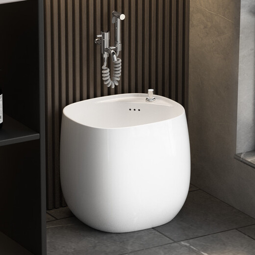 Aoyanlai mop pool household balcony bathroom mop basin ceramic mop pool outdoor floor mop basin bathroom mop pool M1049 white 49*38*40cm single basin + fast