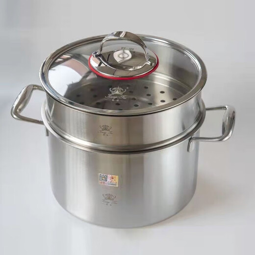 Conti titanium steamer pure titanium soup pot steamer household steamed buns healthy titanium steamer grid steamer pure titanium steamer grid diameter 32cm