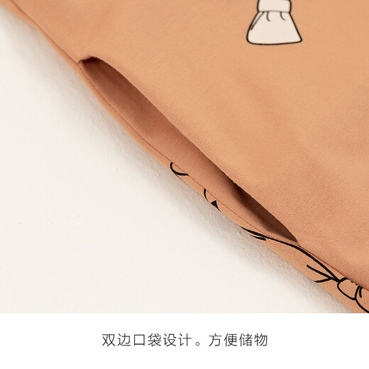 恒源祥棉睡裙女春秋季学生家居服可爱薄款短袖宽松性感睡衣夏天 15605 M /160