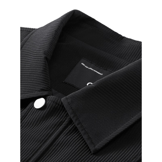 GXG Men's 2024 Autumn Casual Loose Coat Jacket Men Black 175/L