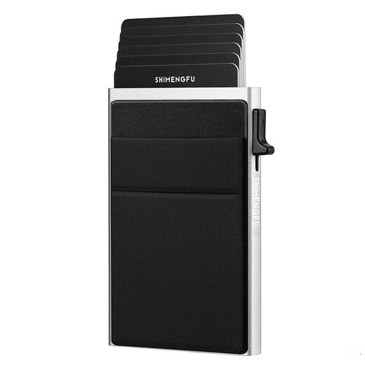 Qimo Anti-Magnetic Automatic Card Bag and Card Cover Shield RFID RFID Anti-theft Bank Card clip NFC Card de gran capacidad Gris