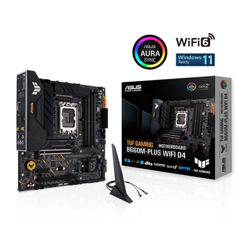 Intel (Intel) 12th Generation Core CPU ASUS B660/H610 Juego de placa base CPU Set Board U Set ASUS TUF B660M-PLUS WIFI D4 I3-12100 CAJA