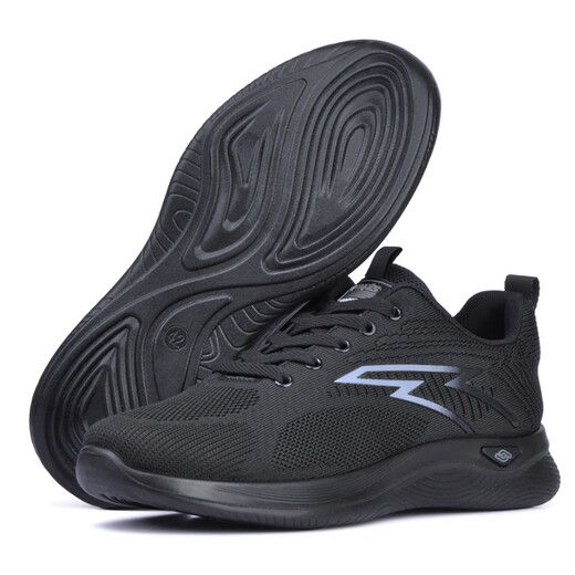 
Mengxi Spring and Autumn Middle-aged and Elderly Casual Sports Shoes Men's Mesh Black Work Board Shoes Men's Shoes Summer Breathable Cloth Shoes Men's Single Shoes A15-6621 Black 40