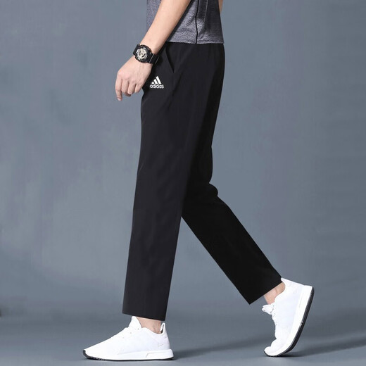 Pantalones para hombres adidas 2024 Autumn New Sports Pants de algodón cómodo algodón transpirable Pantalones de moda de tejido de moda GK9273 XL