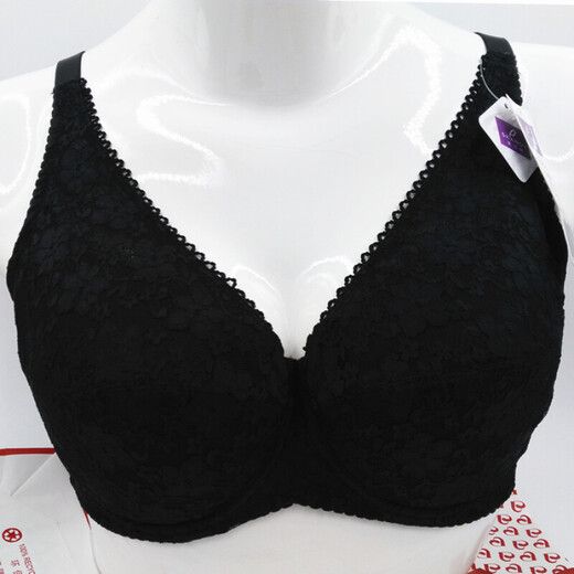 Brand bra counter full cup large size bra side breast thin fat adjustable underwear 3424 Apricot skin 7373 90E