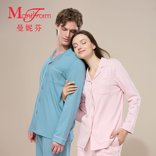 Manifen Couple Home Pajamas Women's Home Clothes Comfortable Pajama Pants Set Fashionable Long Sleeve Living Clothes