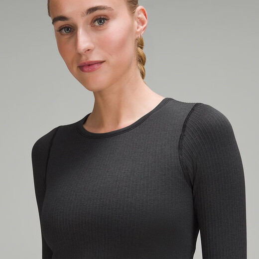 Lululemon丨Ebb to Street women's sports long-sleeved T-shirt LW3DZNS black XXS /2