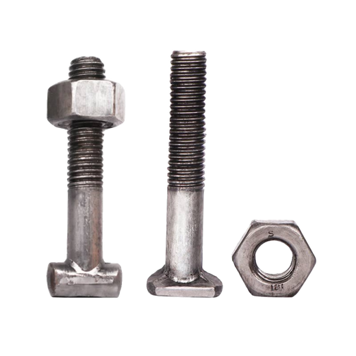 Ai style fastener screw round/square head national standard scaffolding fixed steel pipe cross fastener nut T-type screw T-bolt national standard round head 12*72 (rod + female) 500 sets