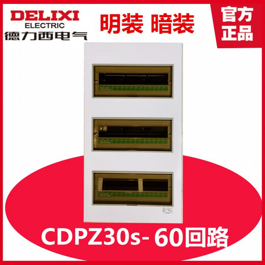 Delixi distribution box PZ30S-60 circuit surface-mounted and concealed control box lighting strong power box PZ30 CDPZ30s-60 circuit surface-mounted