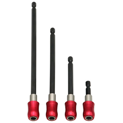 Bit extension rod 6.35mm hexagonal handle self-locking air batch extension rod with strong magnetic hand drill 1/4 bit connecting rod white ordinary style (total length 60mm) single