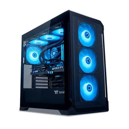 Ningmei Lich S Core i7 14700KF/RTX5080/5090D graphics card Black Myth Wukong high-end e-sports water-cooled game design rendering DIY assembly desktop computer host 14700KF+RTX 5070 Ti丨Configuration three