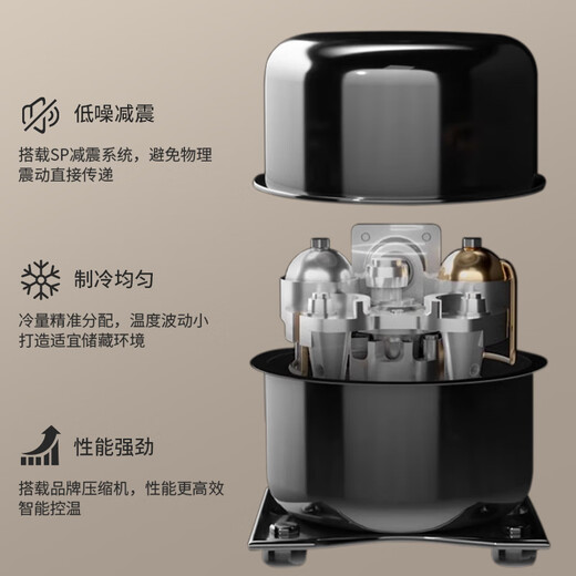 VINGARDE wine cabinet constant temperature wine cabinet dual-temperature refrigerator beverage ice bar compressor refrigeration air-cooled frost-free household tea beverage liquor wine fruit preservation refrigerated display cabinet CH-208 dual temperature hanging cup rack wine cabinet 60 bottles