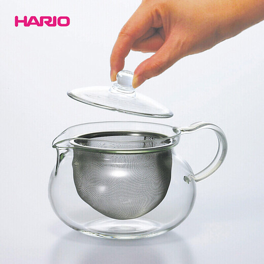 HARIO original imported heat-resistant glass teapot tea set teapot stuffy teapot stew teapot large diameter 450ML