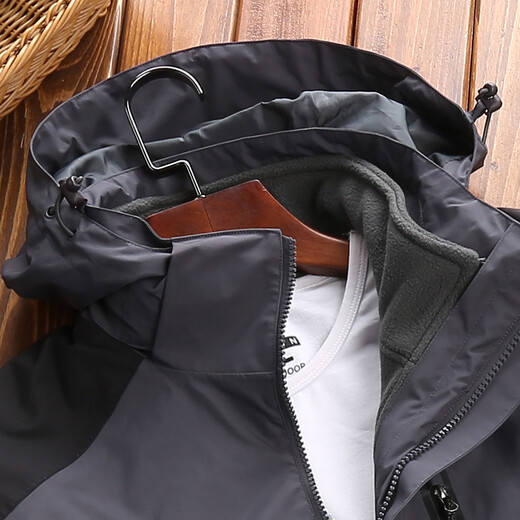 Woodpecker (TUCANO) Jacket Men's Outdoor Three-in-One Fleece Jacket Two-piece Set Mountaineering Jacket Jacket 17019ZM60805A Dark Gray M