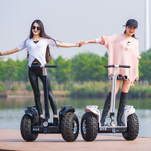 Demarui M12 Voyage électrique Somatosensoriel Intelligent pliant hors route Contrôle des jambes Balance vélo adulte voiture parallèle avec main courante à longue portée noire de 80 kilomètres