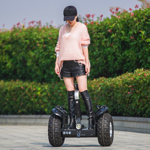 Demarui M12 Voyage électrique Somatosensoriel Intelligent pliant hors route Contrôle des jambes Balance vélo adulte voiture parallèle avec main courante à longue portée noire de 80 kilomètres