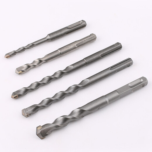 Impact drill bit 6mm 8mm square shank round shank four-pit wall drill cement concrete wall opening electric hammer rotor construction extended impact drill bit set M6*110 round shank