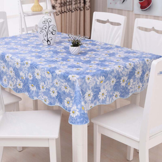 Dry room tablecloth cover pvcpvea living room tablecloth waterproof, anti-scalding and oil-proof, wash-free round table tablecloth, plastic rectangular, magnificent 137*183cm