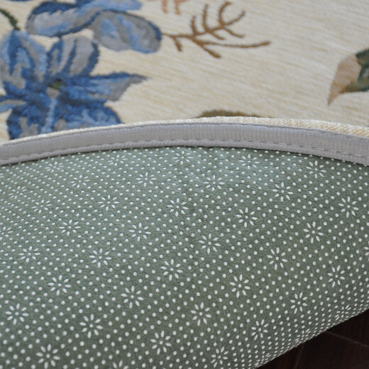 Zhonghong estilo europeo chenille pastoral jacquard puerta de entrada de entrada de entrada de entrada de piso lavable lavable lavable para desgaste de silla de silla tejida de silla tejida con almohadilla de la almohadilla del piso antideslizante 2601 azul 60*90 cm