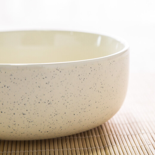 Yijia (IJARL) Japanese ceramic tableware small soup bowl rice bowl 6-inch noodle bowl home bowl salad bowl Nordic impression white