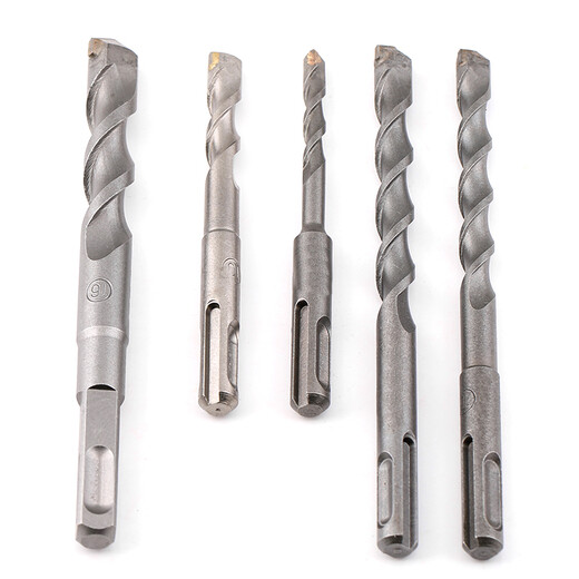 Impact drill bit 6mm 8mm square shank round shank four-pit wall drill cement concrete wall opening electric hammer rotor construction extended impact drill bit set M6*110 round shank