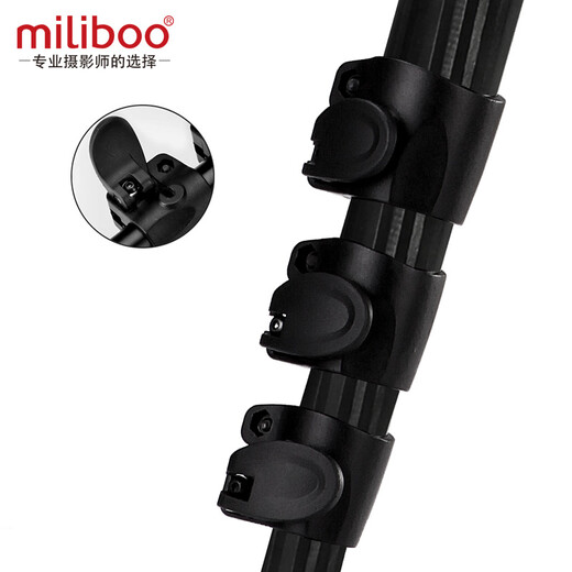 miliboo 米泊铁塔MTT702B摄像机三脚架碳纤维单反相机专业角架不含液压云台 702B不含云台（按需求定制 ）