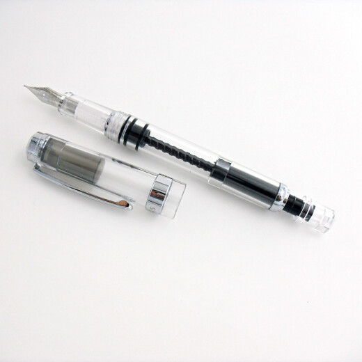 永生 698透明活塞钢笔0.7MM 活塞式上墨 75黑色六窗金夹M尖0.7 0.7mm