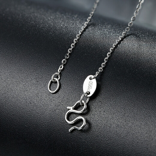 I love diamond network PT950 platinum necklace women's platinum necklace clavicle chain O-shaped chain gift, about 42cm 2.4-2.6g