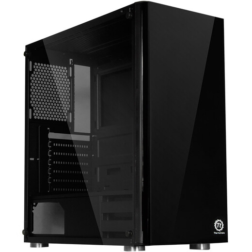 TT (Thermaltake) QiHanger V3 Black Chassis Water Cooled Computer Wirt (Temperierte Glas Seitenübertragung/Vorderspiegel Panel/Stütze ATX/unterstütztes wassergekühltes/unabhängiges Power Tank)