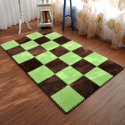 Zhonghong foam puzzle carpet covers the whole tatami bedroom, children's game blanket, suede splicing carpet, EVA can be cut and customized, princess large area, single piece, grass green, 31*31CM, small piece, single color