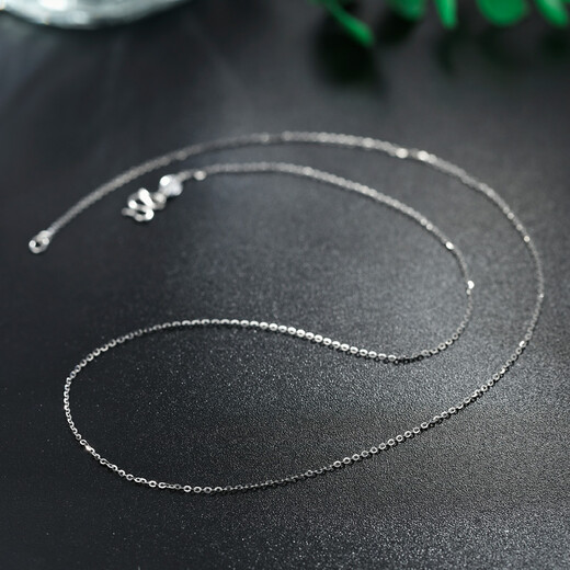I love diamond network PT950 platinum necklace women's platinum necklace clavicle chain O-shaped chain gift, about 42cm 2.4-2.6g