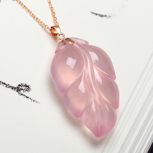 Avani Necklace for Women Rose Gold 18K Gold Pendant Pink Crystal Fox Buddha Pendant Bean Leaf Hibiscus Stone Gem Pendant 18K Gold Hibiscus Leaf Pendant in Stock