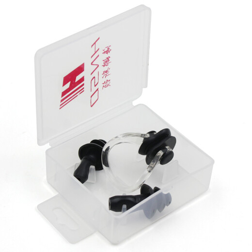 Hainaston swimming nose clip earplugs for adults and children professional silicone nose plugs learning swimming waterproof equipment earplugs nose clip blue