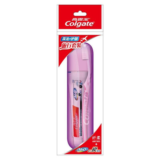 高露洁（Colgate）便携式旅行牙膏牙刷套装 （牙膏40g+护龈牙刷） (颜色包装随机发)