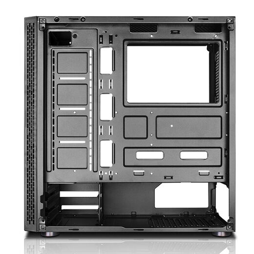 TT (Thermaltake) QiHanger V3 Black Chassis Water Cooled Computer Wirt (Temperierte Glas Seitenübertragung/Vorderspiegel Panel/Stütze ATX/unterstütztes wassergekühltes/unabhängiges Power Tank)