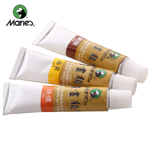 Marley Chinese painting pigments Chinese painting entry-level tool set for primary school students Chinese painting set ink painting complete set for beginners complete set of Chinese painting pigments Recommended for beginners - freehand entry version 12-piece set 18 colors 12ml
