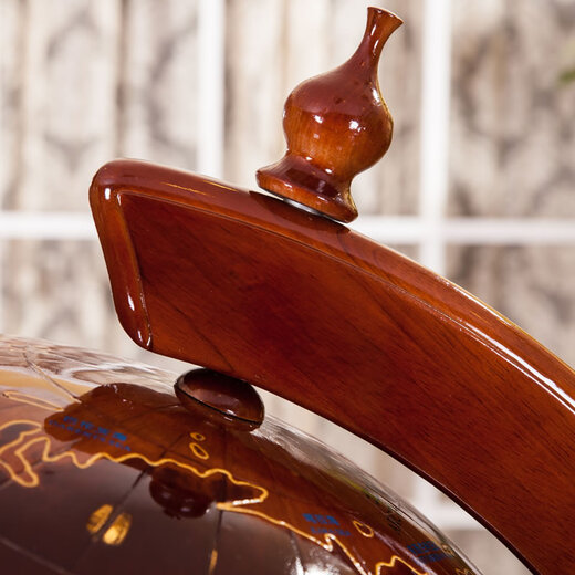 Botong Solid Wood Globe Office Craft Ornament School Celebration Housewarming Company Celebration Mid-Autumn Festival Gift Floor-standing Ornament Diameter 63CM Height 1.4 Meters Solid Wood Ball Round Bottom