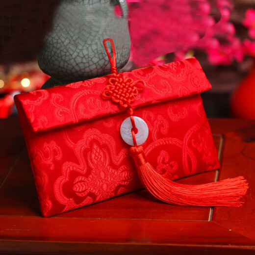 Sheng Ni Shangpin Red Packet Red Packet Red Packet Festive Wedding Supplies Wedding and Opening Congratulations on Moving in and Followers Ten Thousand Yuan Chinese Style Embroidery Fabric Red Packet Horizontal Fabric Red Packet