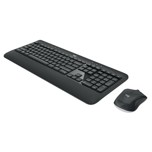 Logitech MK540 Tastatur- und Mausset, kabelloses Tastatur- und Mausset, Bürotastatur- und Mausset, volle Größe, schwarz, mit kabellosem 2,4-G-Empfänger